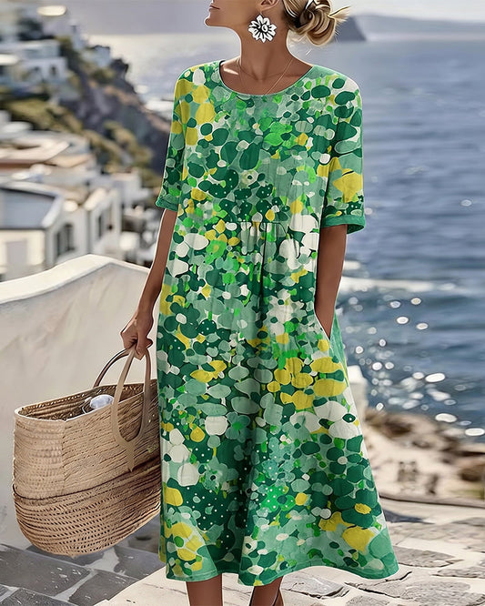 Vestido holgado estampado floral