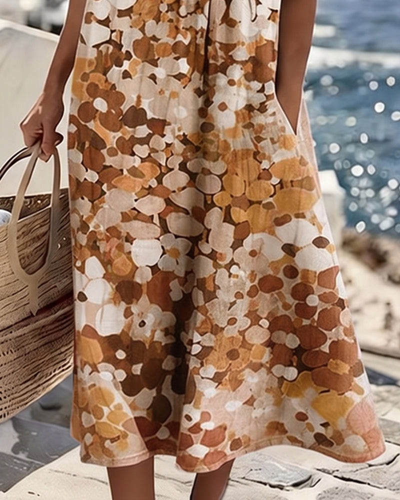 Vestido holgado estampado floral