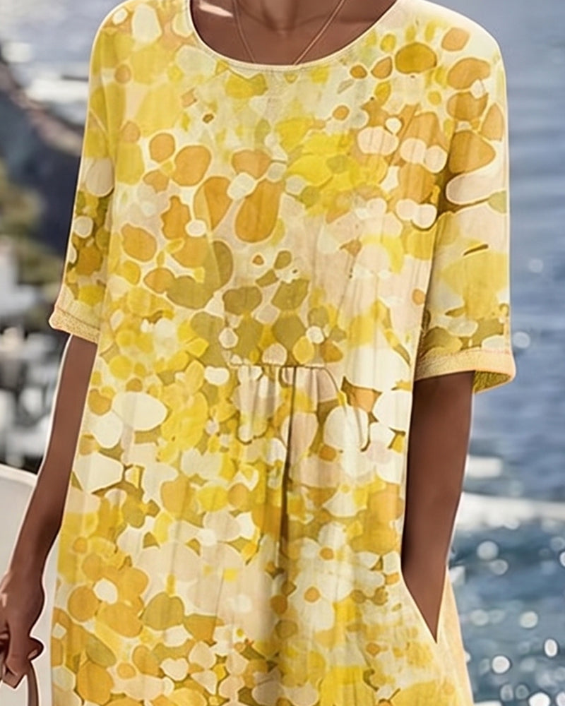 Vestido holgado estampado floral