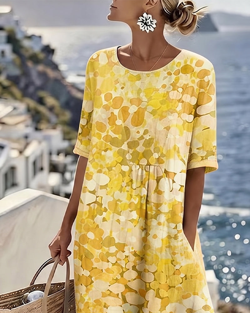 Vestido holgado estampado floral