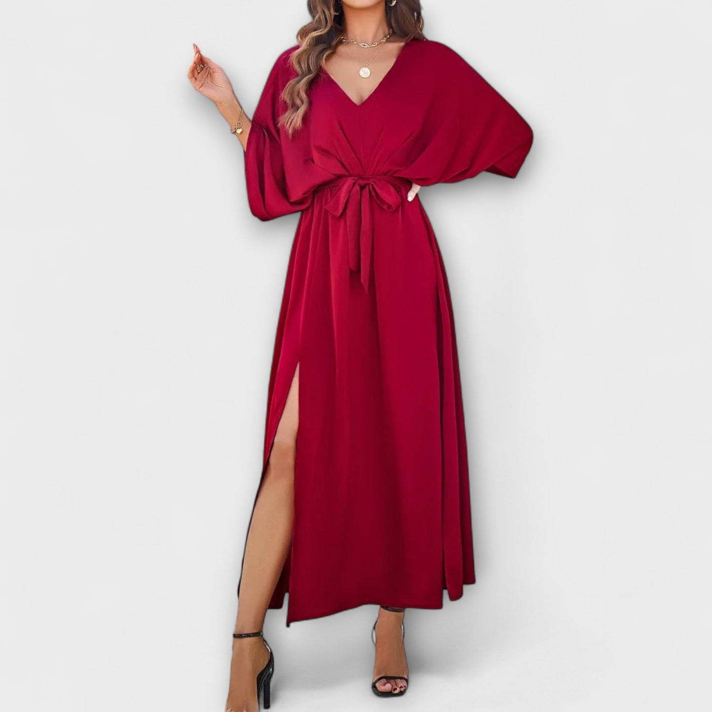 Sabrina - Vestido maxi con escote en V