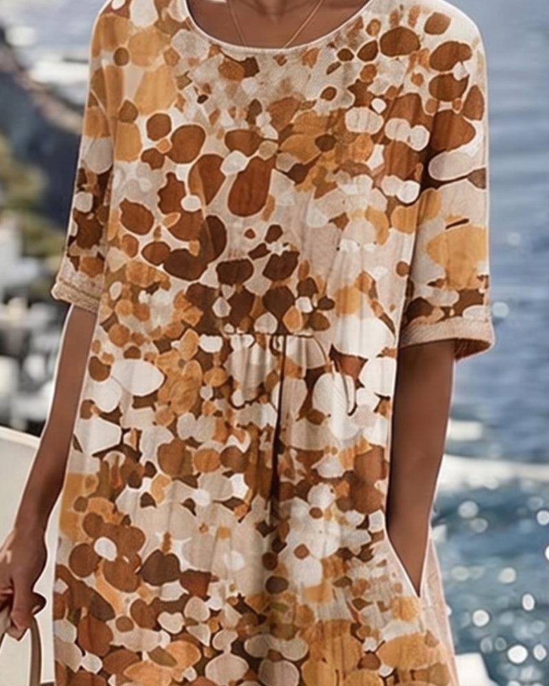 Vestido holgado estampado floral