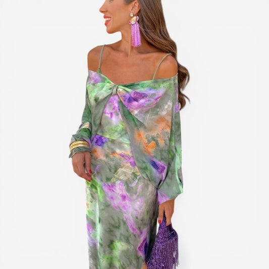 Mariani™ Vestido de flores doble