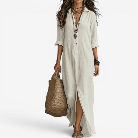 Amor™ Vestido camisero largo